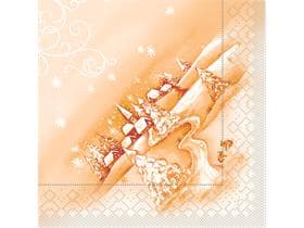 Servietten Tissue 3-lagig, 40 x 40 cm, 1/4 Falz, Silence "aprikot"