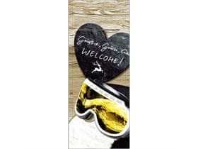 Besteckserviette Airlaid, 40 x 33 cm, 1/8 Falz, Hüttenzauber