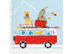 Servietten Tissue 3-lagig, 33 x 33 cm, 1/4 Falz, "Winter Holidays"