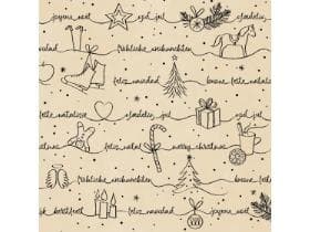 Servietten Tissue 3-lagig, 24 x 24 cm, 1/4 Falz, "Ravin" schwarz-natur